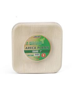 ECO TOUCH ARECA SQUARE PLATE 7" 10X10PC