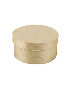 ECOTOUCH ROUND WOODEN BOX W/ LIDS 84X40MM