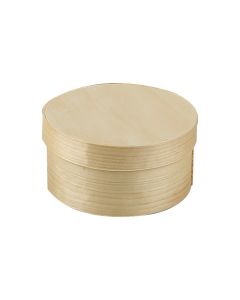 ECOTOUCH ROUND WOODEN BOX WITH LIDS 84X40MM