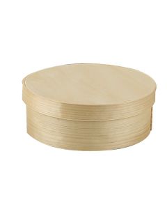 ECOTOUCH ROUND WOODEN BOX W/LIDS 104X40MM