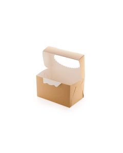 DOECO BIO MUFFIN BOX 2 CUP WITH WINDOW 200PC
