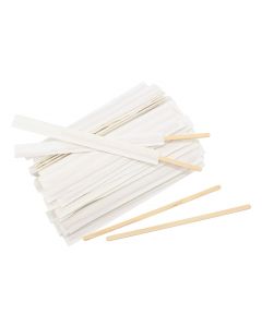 ECO-TOUCH  WOODEN COFFEE STIRRERS WRAPPED 17.5 CM 10 X 500