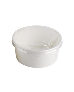 KRAFTOUCH WHITE SALAD BOWL 1090 ML WITH PET LID