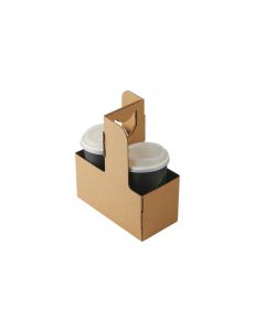 KRAFTOUCH KRAFT BOARD CUP CARRIER 2 CAN 1X250PC