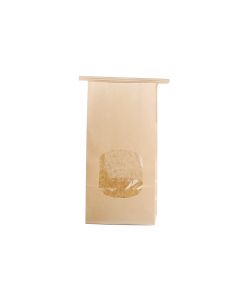 KRAFTOUCH TIN TIE SOS BROWN PAPER BAG W/ WINDOW(120X 5X245) MEDIUM