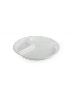 SUPER TOUCH - PLASTIC PLATES WHITE 10"3 SECTION