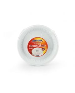 SUPER TOUCH PLASTIC PLATES WHITE 9" 500PC
