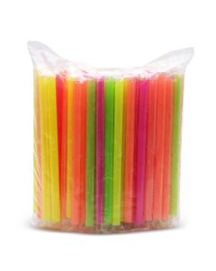 SUPER TOUCH COLORED STRAIGHT STRAW CELLO WRAPPED 12 MM 25X100PC
