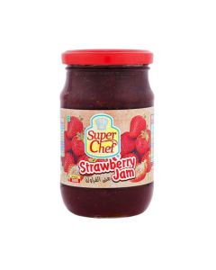 SUPER CHEF  JAM STRAWBERRY WITH PIECES 12X380GM