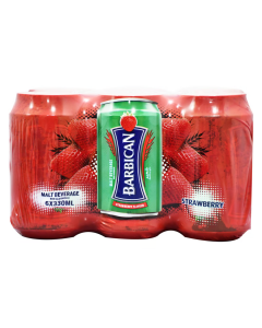 BARBICAN  STRAWBERRY FLAVOURED MALT BEVERAGE CAN 6X330 ML