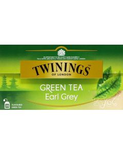 TWININGS GREEN TEA EARL GREY 25X1.6GM