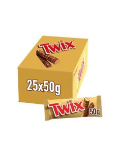 TWIX CHOCOLATE BAR 25X50GM 