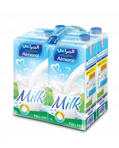 ALMARAI UHT MILK WITH VITAMIN FULL FAT 4X1LTR