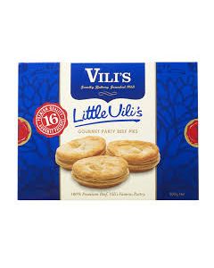 VILIS LITTLE  BEEF PIE FROZEN 800GM