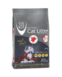Van Cat White Clumping Bentonite Cat Litter Grey 10 KG