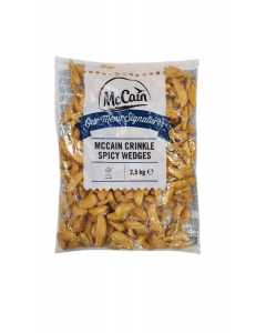 MCCAIN CRINKLE SPICY WEDGES 5X2.5KG