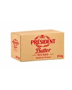PRESIDENT UNSALTED BUTTER BULK  82% 25KG