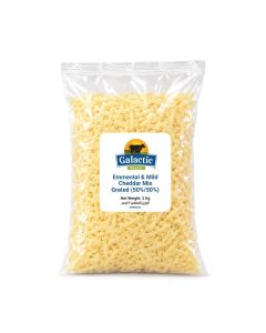 GALACTIC EMMENTAL & MILD CHEDDAR GRATED MIX (50%/50%) APROX.2KG